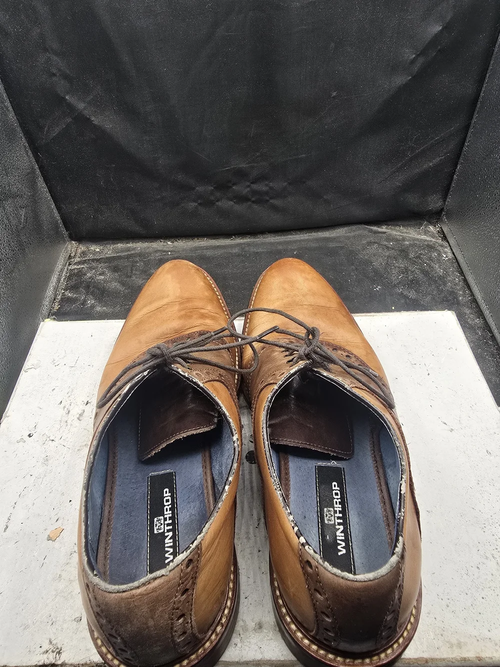 Men's Brown Leather Brogue Derby Shoes